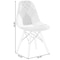 Fabulaxe Modern Fabric Patchwork Chair w/Wooden Legs for Kitchen, Dining Room, Entryway, Living Room, PK 4 QI004328.4 - alternate 5